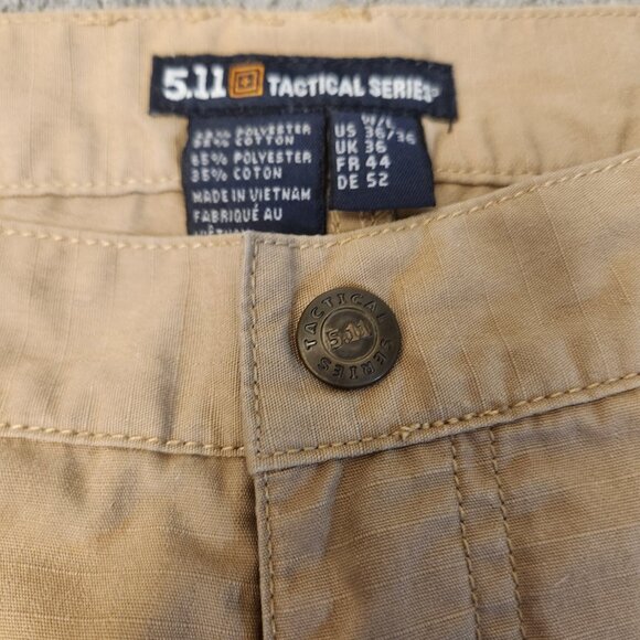 5.11 Tactical Khaki Pants – Size 36x36, Poly-Cotton Blend, Excellent Pre-Owned - Picture 2 of 16